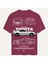 Unisex Bisiklet Yaka %100 Organik Pamuklu Kalın Dokulu Toyota Supra Mk4 Baskılı Oversize T-Shirt - Bordo 1