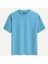 Unisex Bisiklet Yaka %100 Organik Pamuklu Kalın Dokulu Toyota Supra Mk4 Baskılı Oversize T-Shirt - Mavi 2