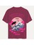 Unisex Bisiklet Yaka %100 Organik Pamuklu Kalın Dokulu Tokyo Baskılı Oversize T-Shirt - Bordo 1