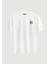 Unisex Bisiklet Yaka %100 Organik Pamuklu Kalın Dokulu Tokyo Baskılı Oversize T-Shirt - Beyaz 2