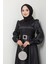 Kadın Giyim Abiye Moda Kemeri Taşlı Uzun Tesettür Saten Abiye Elbise 2753 3