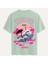 Unisex Bisiklet Yaka %100 Organik Pamuklu Kalın Dokulu Tokyo Baskılı Oversize T-Shirt - Bej 1