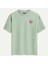 Unisex Bisiklet Yaka %100 Organik Pamuklu Kalın Dokulu Tokyo Baskılı Oversize T-Shirt - Bej 2