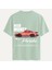 Unisex Bisiklet Yaka %100 Organik Pamuklu Kalın Dokulu Need Money For Porsche Baskılı Oversize T-Shirt - Bej 1