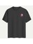Unisex Bisiklet Yaka %100 Organik Pamuklu Kalın Dokulu Tokyo Baskılı Oversize T-Shirt - Füme 2