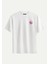 Unisex Bisiklet Yaka %100 Organik Pamuklu Kalın Dokulu Tokyo Baskılı Oversize T-Shirt - Ekru 2
