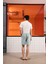 Beli Lastikli ve Bağcıklı Slim Fit Erkek Şort 3
