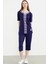 Çizgi Detaylı Kapri Penye Takım - Lacivert 5