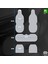 Oto Koltuk Koruyucu Kılıf Set Çizgili Füme Beyaz Universal 2+3 Parça Ön Arka 5