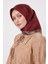 Bordo Kenar Leopar Twill Ipek Eşarp 3