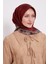 Bordo Kenar Leopar Twill Ipek Eşarp 5