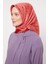 Fuşya Çizgili Sarmal Desen Twill Ipek Eşarp 1