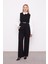 Siyah Asimetrik Yelekli Ikili Takım 6