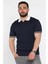 Erkek Polo Yaka Kendinden Çizgi Desenli Triko Tişört P-00016750 1