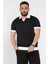 Erkek Polo Yaka Kendinden Çizgi Desenli Renk Garnili Triko Tişört P-00016875 1