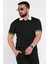 Erkek Polo Yaka Kendinden Çizgi Desenli Triko Tişört P-00016750 2