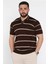 Erkek Polo Yaka Çizgi Desenli Triko Tişört P-00016792 1