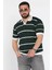 Erkek Polo Yaka Çizgi Desenli Triko Tişört P-00016792 1