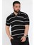 Erkek Polo Yaka Çizgi Desenli Triko Tişört P-00016792 1