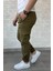 Bel ve Paça Lastikli Kargo Cep Gabardin Erkek Pantolon P-00016774 2