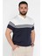 Erkek Polo Yaka Çizgi Desenli Çift Renkli Triko Tişört P-00016790 1