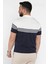 Erkek Polo Yaka Çizgi Desenli Çift Renkli Triko Tişört P-00016790 3