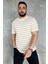Bisiklet Yaka Çizgi Desenli Erkek Tişört P-00016828 1