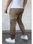 Bel ve Paça Lastikli Kargo Cep Gabardin Erkek Pantolon P-00016774 3