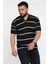 Erkek Polo Yaka Çizgi Desenli Triko Tişört P-00016792 2