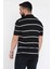 Erkek Polo Yaka Çizgi Desenli Triko Tişört P-00016792 3
