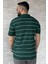 Erkek Polo Yaka Yarım Fermuarlı Çizgi Desenli Triko Tişört P-00016876 3