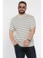 Bisiklet Yaka Çizgi Desenli Erkek Tişört P-00016828 2