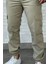 Bel ve Paça Lastikli Kargo Cep Gabardin Erkek Pantolon P-00016774 4