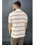 Erkek Polo Yaka Çizgi Desenli Triko Tişört P-00016792 3