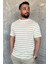 Bisiklet Yaka Çizgi Desenli Erkek Tişört P-00016828 1