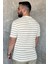 Bisiklet Yaka Çizgi Desenli Erkek Tişört P-00016828 3
