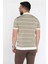 Erkek Polo Yaka Yarım Fermuarlı Çizgi Desenli Triko Tişört P-00016808 3