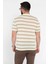 Erkek Bisiklet Yaka Şerit Desenli Örme Tişört P-00015565 3
