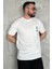 Bisiklet Yaka Yazı Baskılı Erkek Tişört P-00015955 2