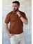 Erkek Polo Yaka Kendinden Çizgi Desenli Triko Tişört P-00015202 2