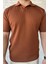 Erkek Polo Yaka Kendinden Çizgi Desenli Triko Tişört P-00015202 4