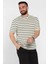 Bisiklet Yaka Çizgi Desenli Erkek Tişört P-00016828 2