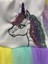 Pullu Unicorn Baskılı Gökkuşağı Tüllü Renkli Kız Çocuk Elbise 3