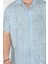Erkek Apaş Yaka Duble Kol Kendinden Desenli Oversize Gömlek P-00016192 4