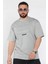 Erkek Yazı Baskılı Oversize Tişört P-00015996 1