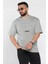 Erkek Yazı Baskılı Oversize Tişört P-00015996 2