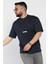 Erkek Yazı Baskılı Oversize Tişört P-00015996 2