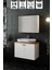 Liva 80 Cm Tezgahlı, Aynalı Banyo Dolabı Seti, Seramik Lavabo Dahil, Beyaz, Mdf 1
