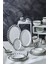 Damalı Küçük Porselen Kayık Tabak 20 cm 2
