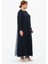 Gülperi Kadın Büyük Beden Flok Baskılı Taşlı Abaya/abiye Elbise 3